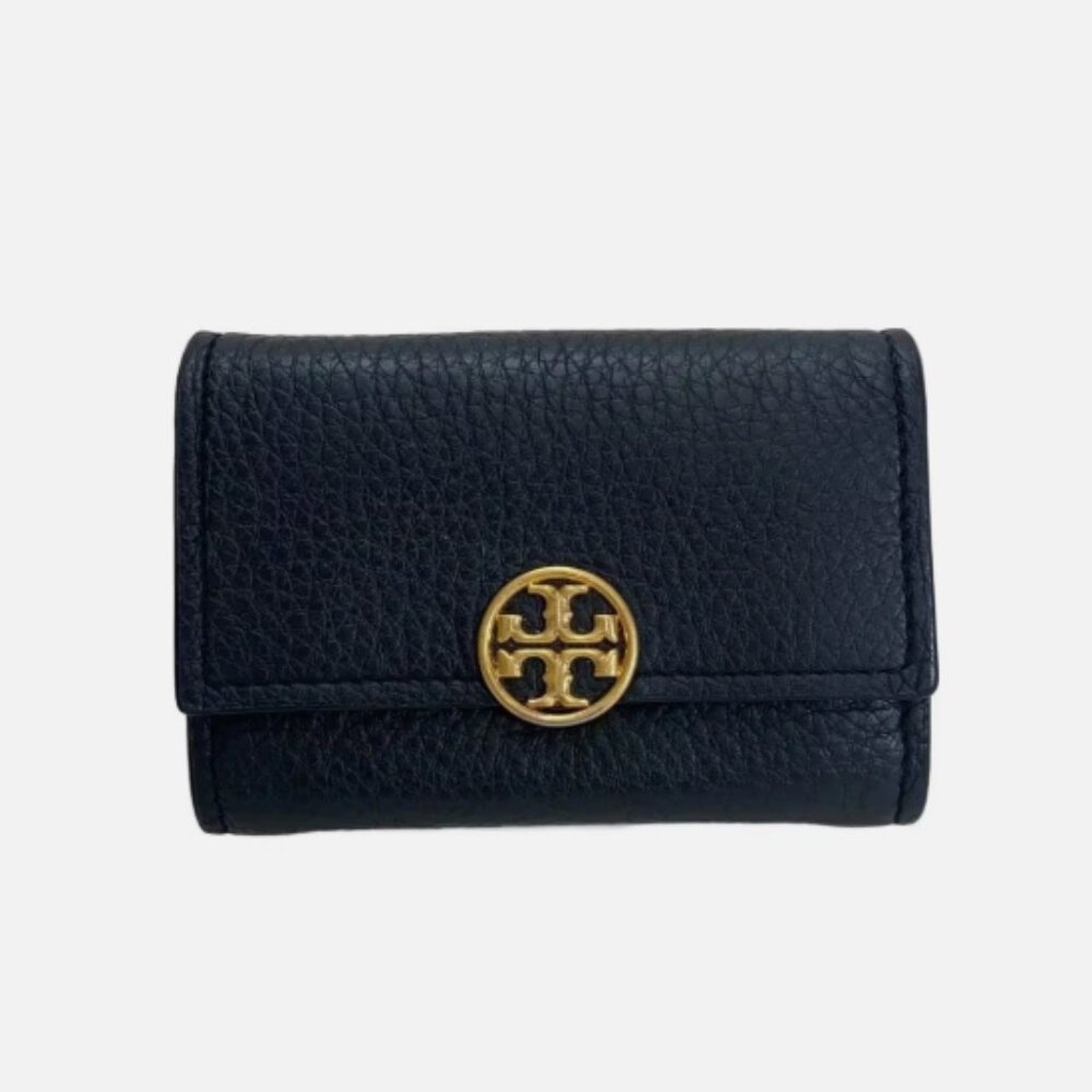 Tory Burch Miller Medium Flap Tri-fold Wallet - black